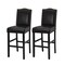 Set of 2/4 Bonded Leather High-back Barchair with Studded Decor